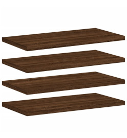 Étagères murales 4 pcs chêne marron 40x20x1,5cm bois ingénierie