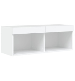 Ensemble de meubles TV muraux 8 pcs avec lumières LED blanc