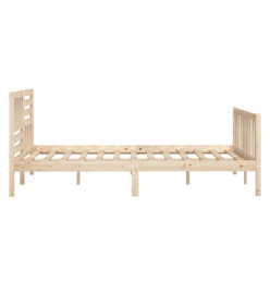 Cadre de lit Bois massif 120x190 cm Petit Double