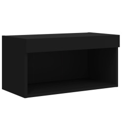 Ensemble de meubles TV muraux 6 pcs avec lumières LED noir