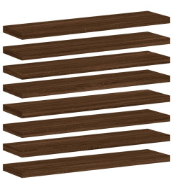 Étagères murales 8 pcs chêne marron 40x10x1,5cm bois ingénierie