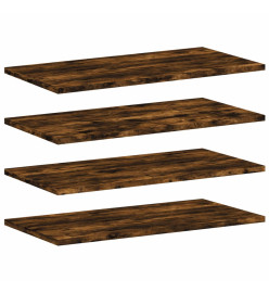 Étagères murales 4 pcs chêne fumé 60x30x1,5cm bois d'ingénierie