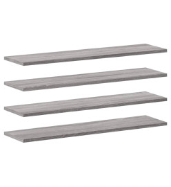 Étagères murales 4 pcs sonoma gris 80x20x1,5 cm bois ingénierie