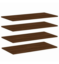 Étagères murales 4 pcs chêne marron 80x40x1,5cm bois ingénierie