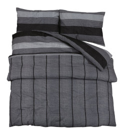 Ensemble de housse de couette gris foncé 200x220 cm Coton