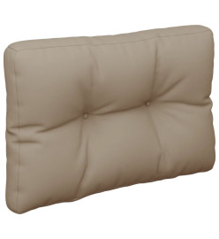 Coussin de palette taupe 50x40x10 cm tissu