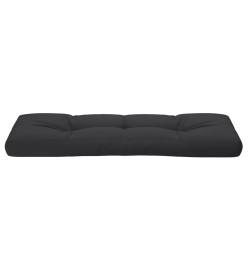 Coussin de palette noir 120x40x12 cm tissu