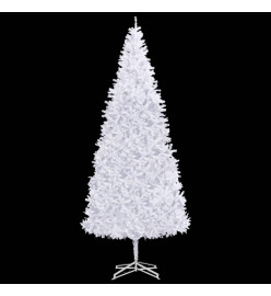 Sapin de Noël artificiel avec LED et boules 500 cm Blanc