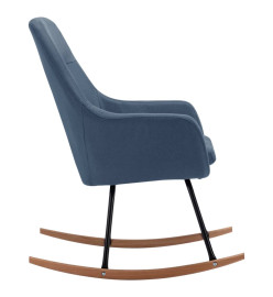 Chaise à bascule Bleu Tissu