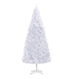 Sapin de Noël artificiel avec LED et boules 500 cm Blanc