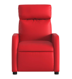 Fauteuil de massage inclinable rouge similicuir
