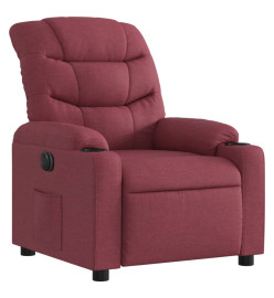 Fauteuil inclinable électrique Rouge bordeaux Tissu