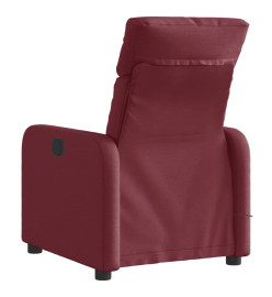 Fauteuil de massage inclinable électrique Rouge bordeaux Tissu