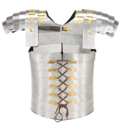 Armure corporelle de soldat romain GN Argenté Acier