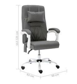 Chaise de bureau de massage Gris Similicuir