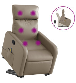 Fauteuil inclinable de massage Cappuccino Similicuir