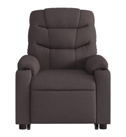 Fauteuil inclinable électrique marron foncé tissu