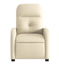 Fauteuil inclinable électrique Crème Tissu