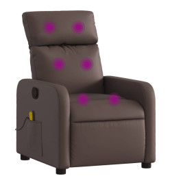 Fauteuil de massage inclinable Marron Similicuir