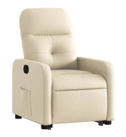 Fauteuil inclinable Crème Tissu