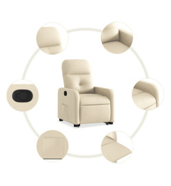 Fauteuil inclinable Crème Tissu