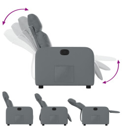 Fauteuil inclinable Gris Similicuir