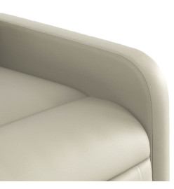 Fauteuil inclinable de massage électrique crème similicuir