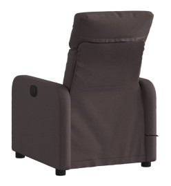 Fauteuil de massage inclinable Marron foncé Tissu