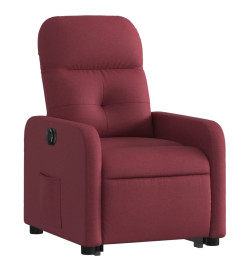Fauteuil inclinable électrique rouge bordeaux tissu