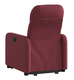 Fauteuil inclinable électrique rouge bordeaux tissu