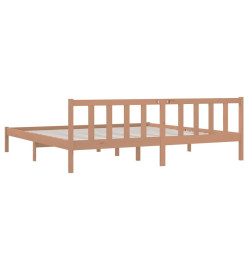 Cadre de lit Marron miel Bois de pin massif 200x200 cm