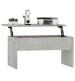 Table basse Gris béton 80x50,5x41,5 cm Bois d'ingénierie