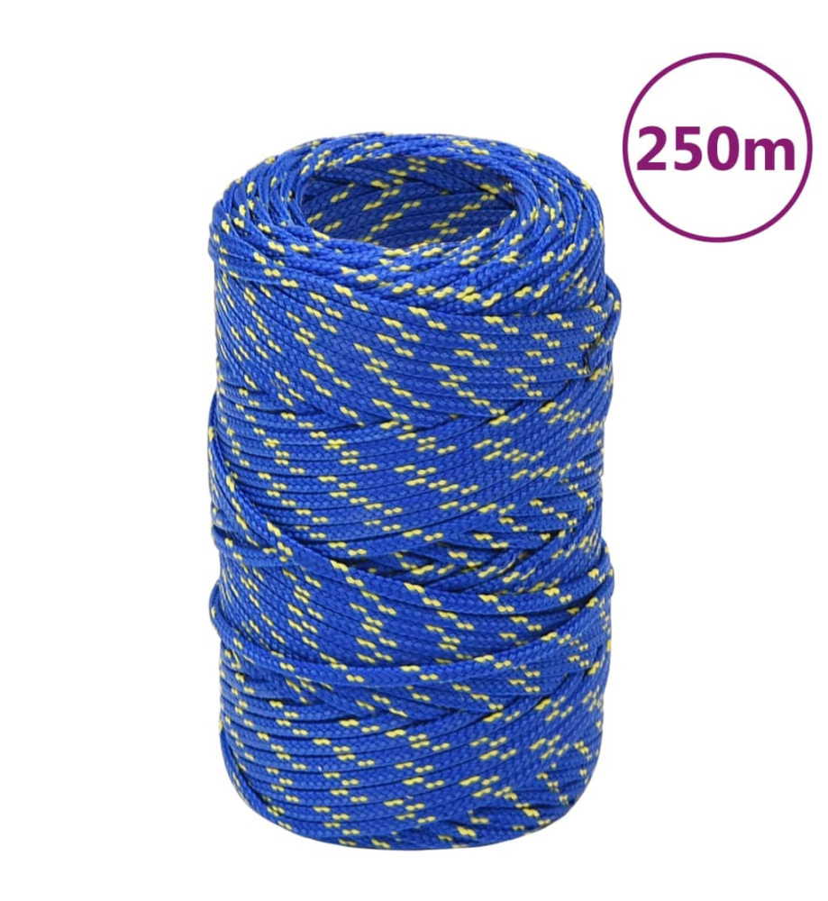 Corde de bateau Bleu 2 mm 250 m Polypropylène