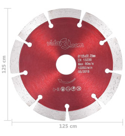 Disques de coupe diamantés 2 pcs Acier 125 mm