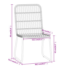 Ensemble de salle à manger de jardin 9 pcs Noir