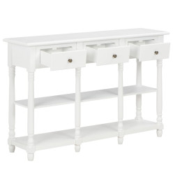 Table console Blanc 120x30x76 cm MDF