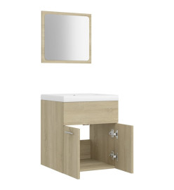 Ensemble de meubles de salle de bain Chêne sonoma Aggloméré