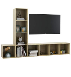 Ensemble de meubles TV 3 pcs Chêne sonoma Aggloméré