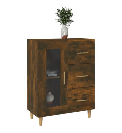 Buffet chêne fumé 69,5x34x90 cm bois d'ingénierie