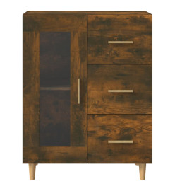 Buffet chêne fumé 69,5x34x90 cm bois d'ingénierie