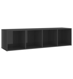 Ensemble de meubles TV 3 pcs Gris brillant Aggloméré