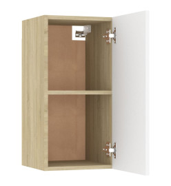 Meubles TV 2 pcs Blanc et chêne sonoma 30,5x30x60 cm Aggloméré