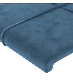 Têtes de lit 2 pcs Bleu foncé 100x5x78/88 cm Velours