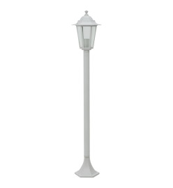 Lampe de jardin à piquet 6 pcs E27 110 cm Aluminium Blanc