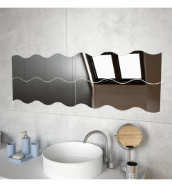 Miroir mural 4 pcs 60 x 18,5 cm Ondulé Verre