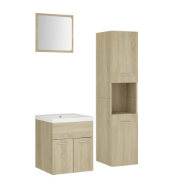 Ensemble de meubles de salle de bain Chêne sonoma Aggloméré