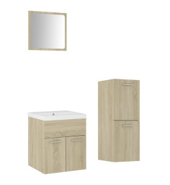 Ensemble de meubles de salle de bain Chêne sonoma Aggloméré