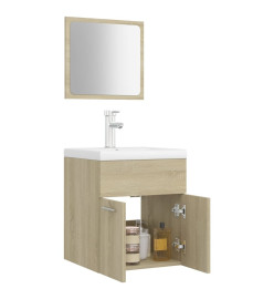 Ensemble de meubles de salle de bain Chêne sonoma Aggloméré