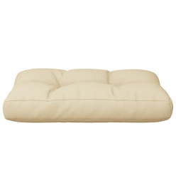 Coussin de palette beige 60x40x12 cm tissu