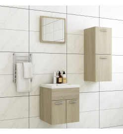 Ensemble de meubles de salle de bain Chêne sonoma Aggloméré